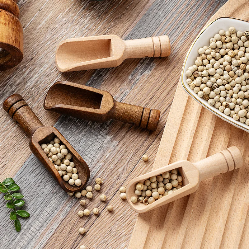 Sugar Scrub Coffee - 2/5PCS Wooden Coffee Scoop Set Mini