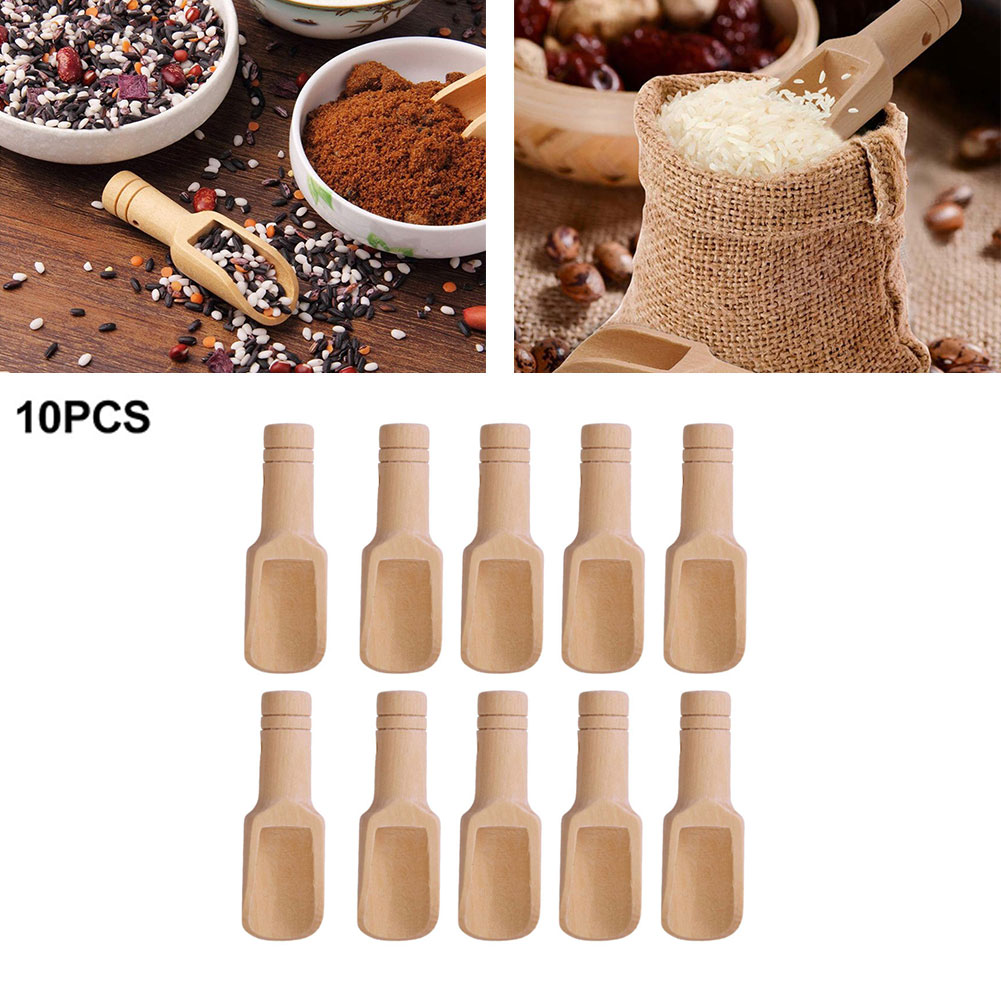 10pcs Wooden Small Little Mini - Sugar Scrub Coffee ulasan dan harga