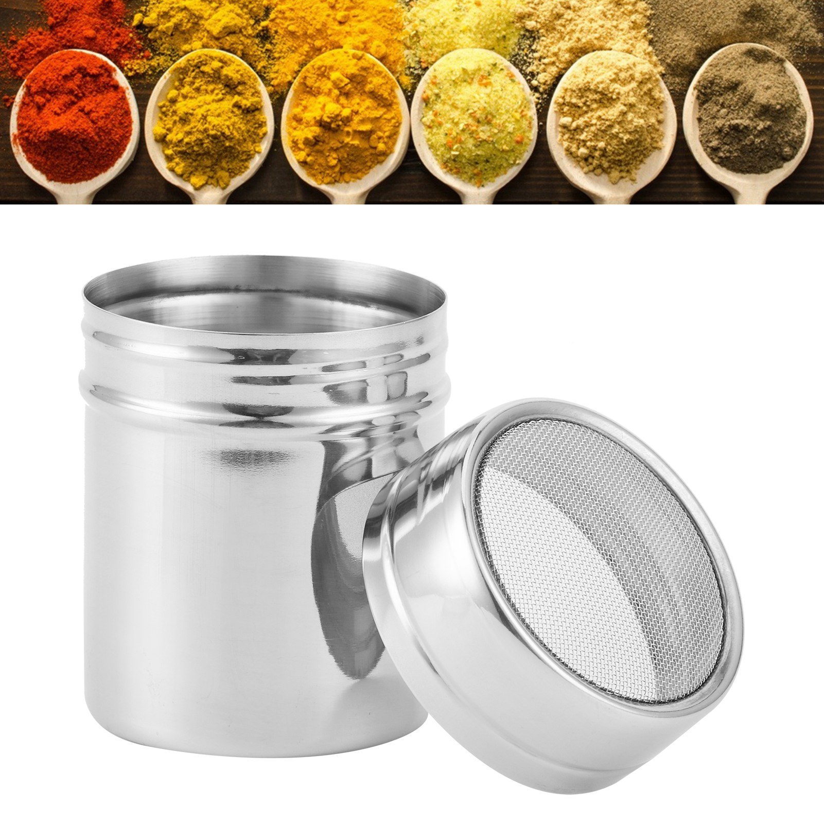 Fine Mesh Powder Shaker Stainl - Sugar Scrub Coffee ulasan dan harga